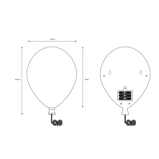 Kinkiet Balloon niebieski ZumaLine - Oświetlenie dla dzieci