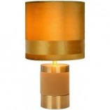 Lampa stołowa welurowa Frizzle żółta Lucide | Glamour