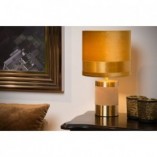 Lampa stołowa welurowa Frizzle żółta Lucide | Glamour