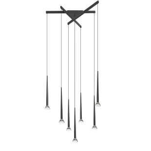 Lampa wisząca Boston ZumaLine | 7 punktów, czarny mat