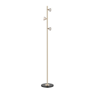 Lampa podłogowa Boston ZumaLine | 3 punkty, 160cm, Czarny/Złoto