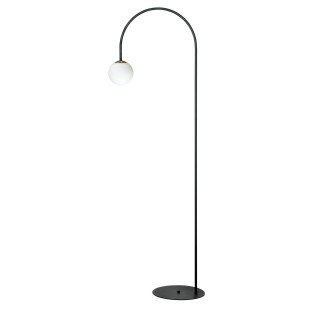 Lampa podłogowa łukowa Bow - ZumaLine | Czarna, szklana