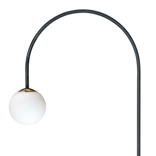 Lampa podłogowa łukowa Bow - ZumaLine | Czarna, szklana