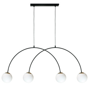 Lampa wisząca Bow ZumaLine: nowoczesny design, 4 kule