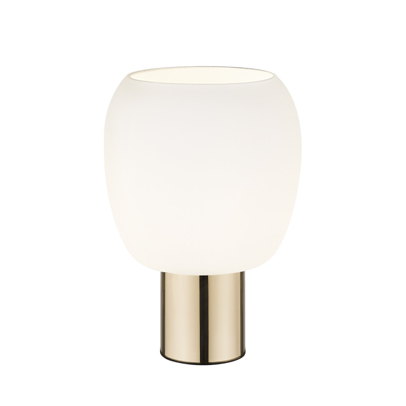 Lampa stołowa szklana ZumaLine Calvo | Glamour, złoto-czarny
