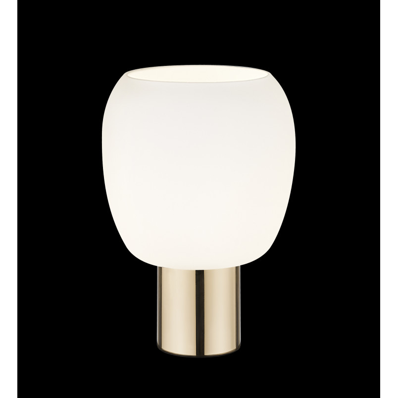 Lampa stołowa szklana ZumaLine Calvo | Glamour, złoto-czarny