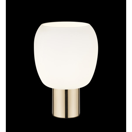 Lampa stołowa szklana ZumaLine Calvo | Glamour, złoto-czarny