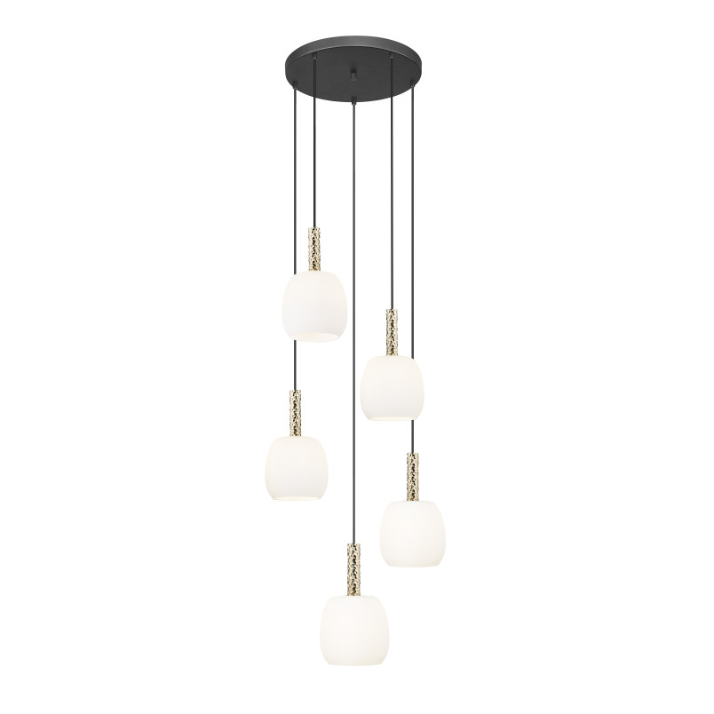 Lampa wisząca ZumaLine Calvo | 5 punktów, szkło, glamour