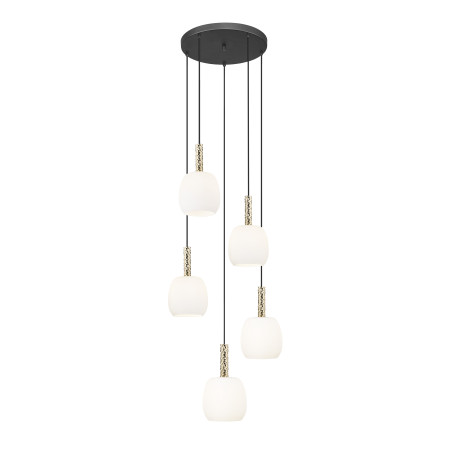 Lampa wisząca ZumaLine Calvo | 5 punktów, szkło, glamour