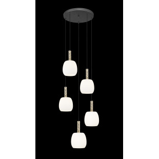 Lampa wisząca ZumaLine Calvo | 5 punktów, szkło, glamour