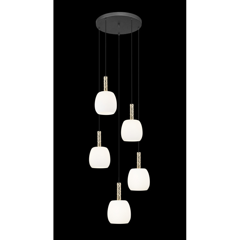 Lampa wisząca ZumaLine Calvo | 5 punktów, szkło, glamour