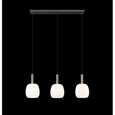 Lampa wisząca ZumaLine Calvo | Szkło, Glamour, 76cm