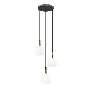 Lampa wisząca Calvo ZumaLine | Szkło, 3 punkty, Glamour