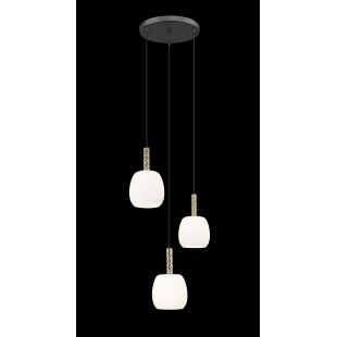 Lampa wisząca Calvo ZumaLine | Szkło, 3 punkty, Glamour