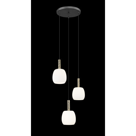 Lampa wisząca Calvo ZumaLine | Szkło, 3 punkty, Glamour
