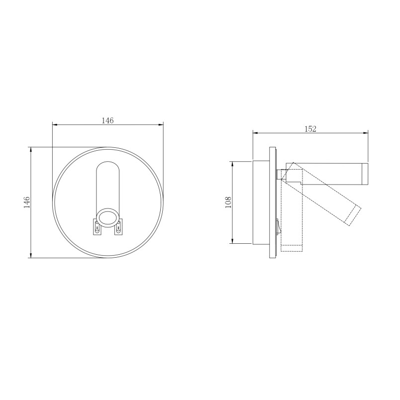 Kinkiet Circa LED czarny ZumaLine - Minimalistyczny design