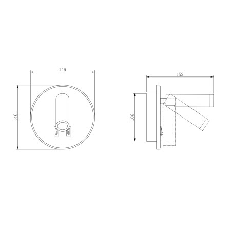 Kinkiet Circa LED czarny ZumaLine - Minimalistyczny design
