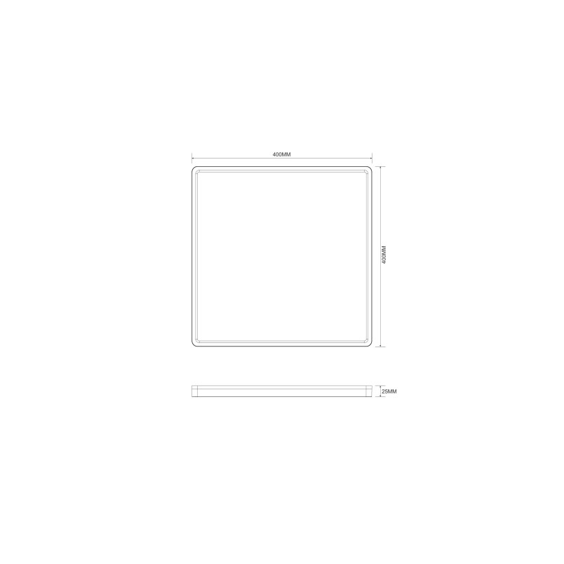 Plafon LED Colis: Regulacja barwy, 40x40cm, Czarny - ZumaLine