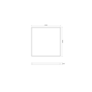 Plafon LED Colis ZumaLine: Złoty, 40x40cm, Regulacja Barwy