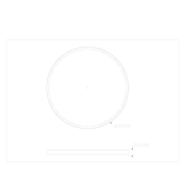 Plafon LED ZumaLine Colis: Regulacja barwy, 40cm, Czarny