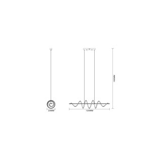 Lampa wisząca Esero ZumaLine | Nowoczesny design, 120cm