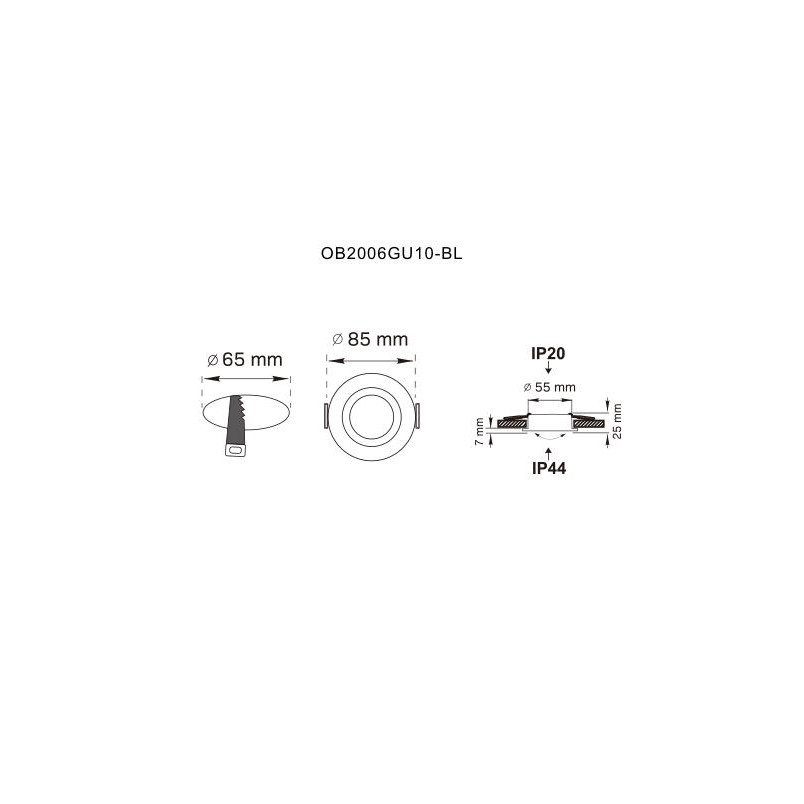 Downlight Finn czarny ZumaLine - nowoczesne oświetlenie