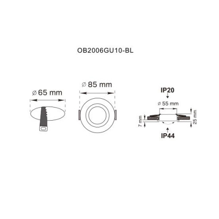 Downlight Finn czarny ZumaLine - nowoczesne oświetlenie