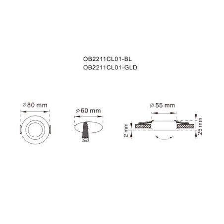 Downlight Finn ZumaLine - okrągły, złoty, 8cm | Oświetlenie