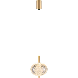 Lampa wisząca ZumaLine Galatea LED - złota, glamour