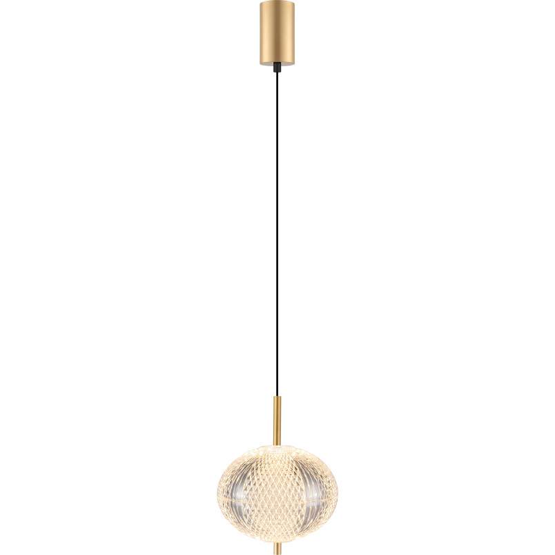 Lampa wisząca ZumaLine Galatea LED - złota, glamour