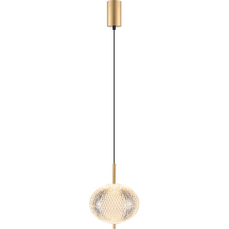 Lampa wisząca ZumaLine Galatea LED - złota, glamour