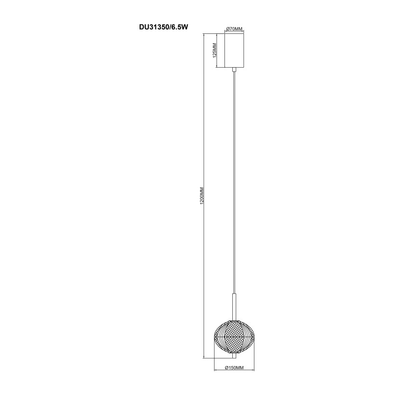 Lampa wisząca ZumaLine Galatea LED - złota, glamour