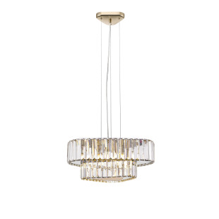 Lampa wisząca ZumaLine Helios - Kryształowa, Złota, 44cm