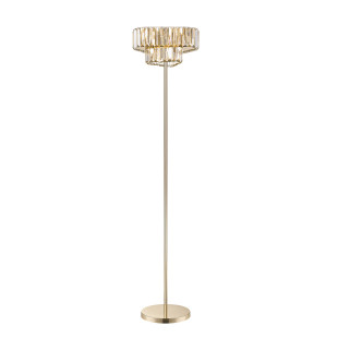Lampa podłogowa ZumaLine Helios | Kryształowa, Glamour, Złota