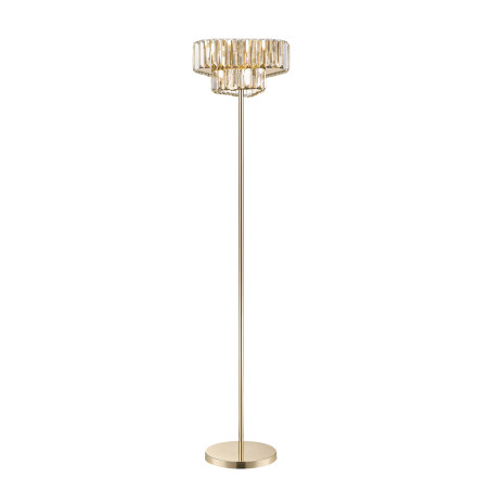 Lampa podłogowa ZumaLine Helios | Kryształowa, Glamour, Złota
