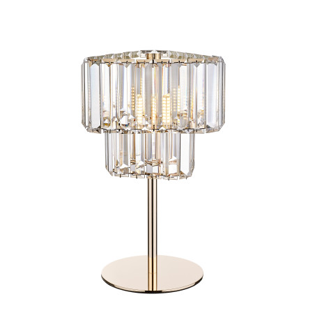 Lampa stołowa ZumaLine Helios | Kryształowa, Glamour, Złota