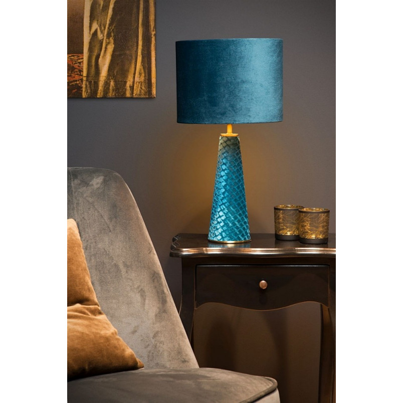 Lampa stołowa niebieska Lucide | Glamour i elegancja