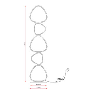 Lampa podłogowa Huron LED ZumaLine | Nowoczesny design