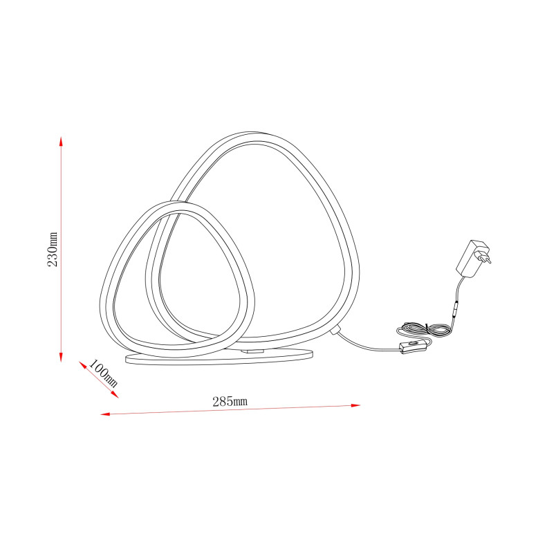 Lampa stołowa Huron LED beżowa ZumaLine | Nowoczesny design