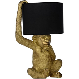 Lampa stołowa Małpka Gust | Lucide - Czarna, Art Deco