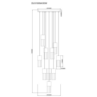 Lampa wisząca ZumaLine Iggly | 10 punktów, LED, 45cm