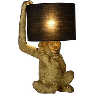 Lampa stołowa Małpka Gust | Lucide - Czarna, Art Deco