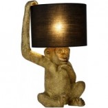 Lampa stołowa Małpka Gust | Lucide - Czarna, Art Deco