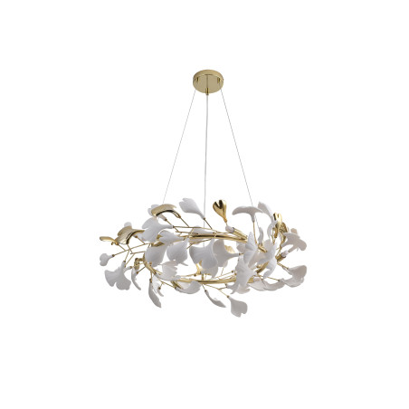 Lampa wisząca ZumaLine Leaf | Dekoracyjna ceramika, styl glamour