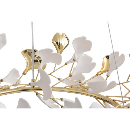Lampa wisząca ZumaLine Leaf | Dekoracyjna ceramika, styl glamour