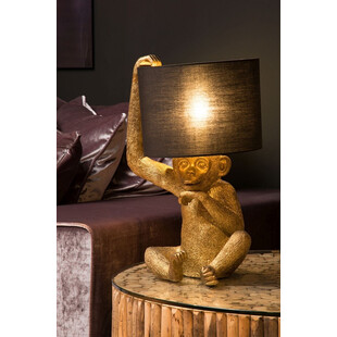 Lampa stołowa Małpka Gust | Lucide - Czarna, Art Deco