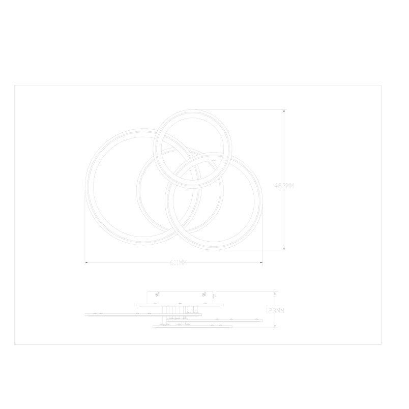 Plafon Lunar LED 61cm - Nowoczesny design ZumaLine