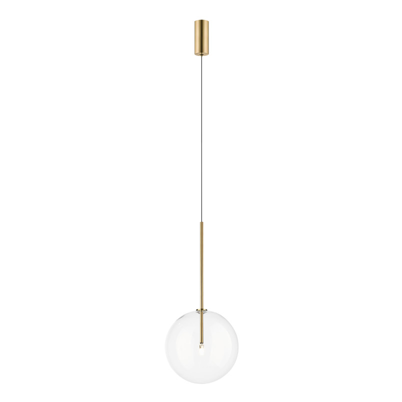 Lampa wisząca ZumaLine Milan: Kula szklana, styl glamour