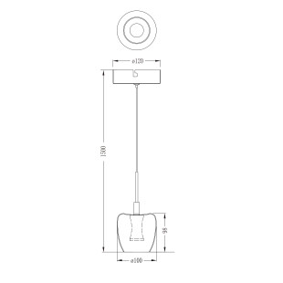 Lampa wisząca szklana ZumaLine Nelson LED - Nowoczesny design
