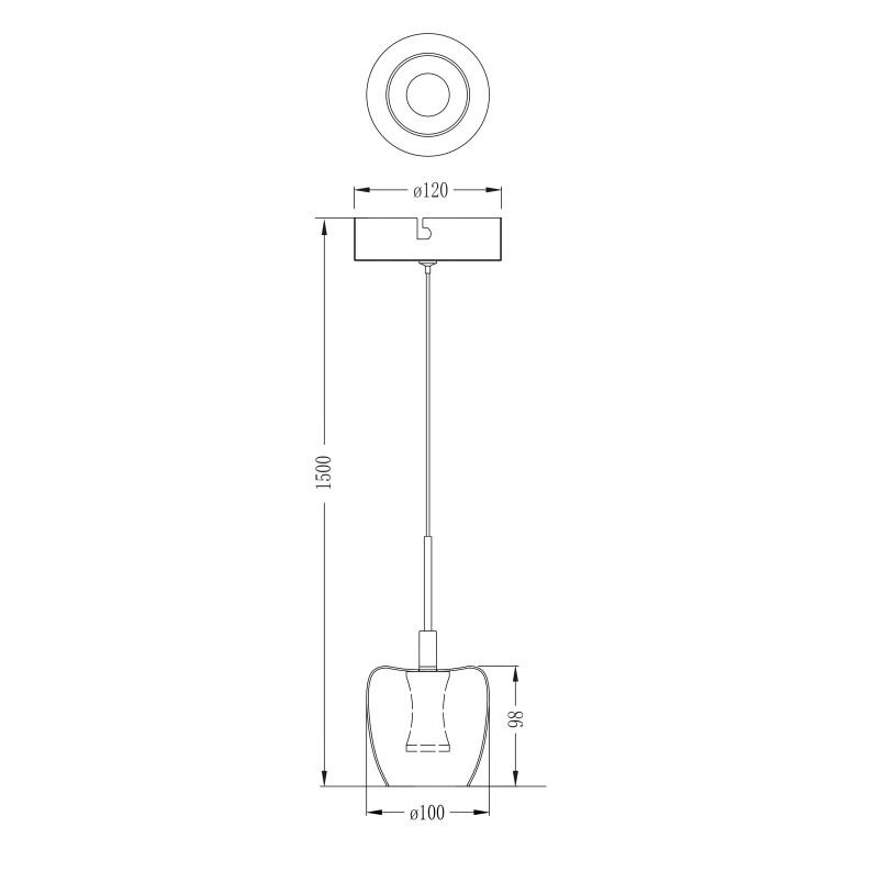 Lampa wisząca szklana ZumaLine Nelson LED - Nowoczesny design